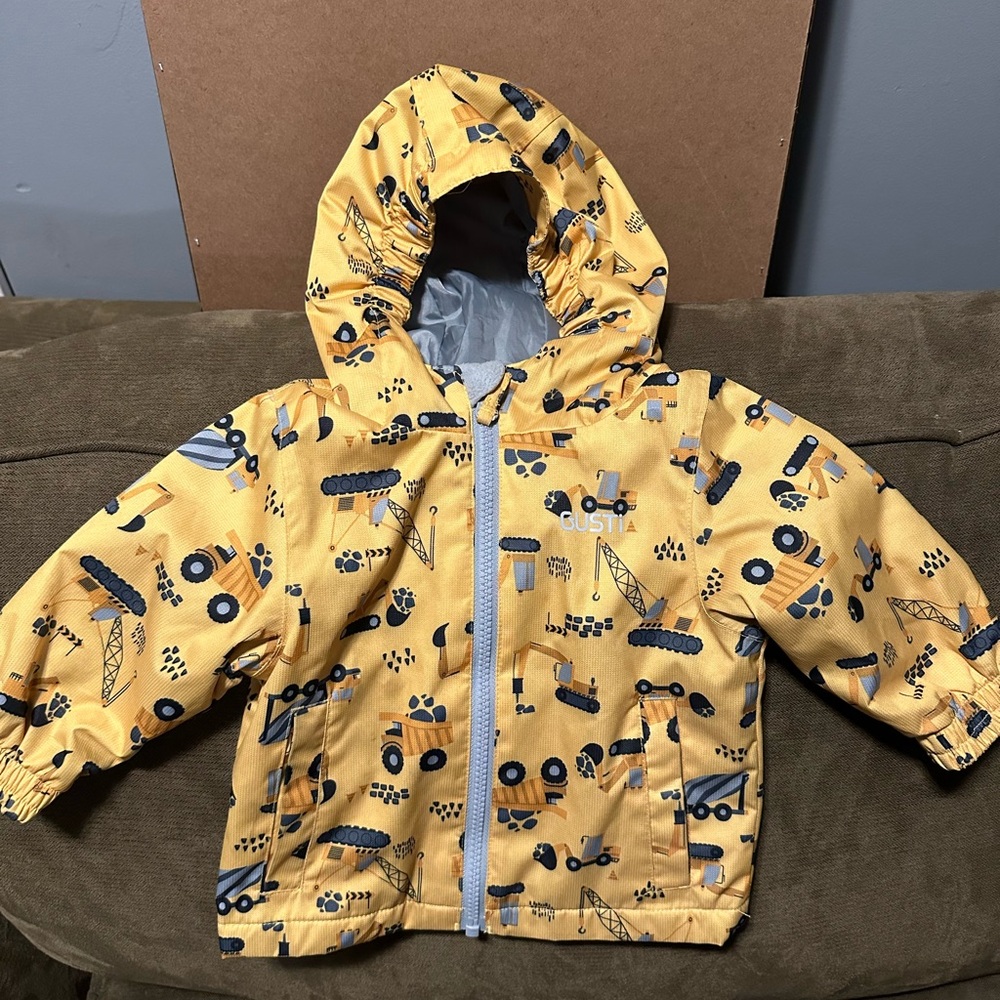 Gustin Yellow Hooded Jacket with Gray Lining